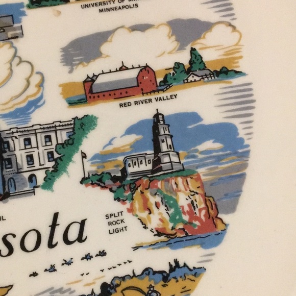 Vintage Minnesota Tourist Souvenir Collectible Ceramic Plate For Display Decor - Picture 6 of 16